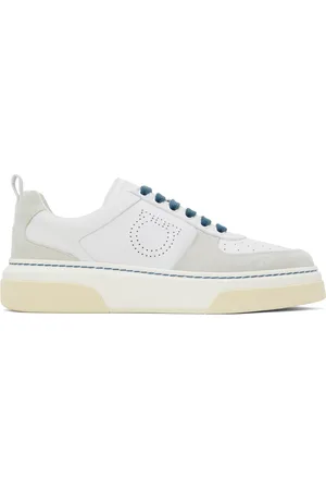Salvatore Ferragamo White Leather Sneakers