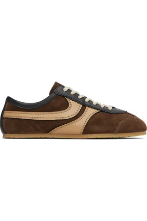 DRIES VAN NOTEN Brown Suede Sneakers