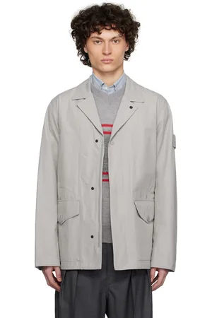 Stone Island Gray Weatherproof Cotton Canvas Jacket