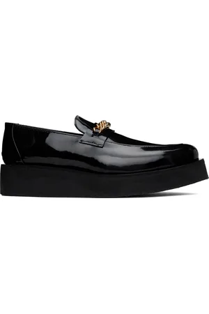 Ernest W. Baker Black Chain Creeper Loafers