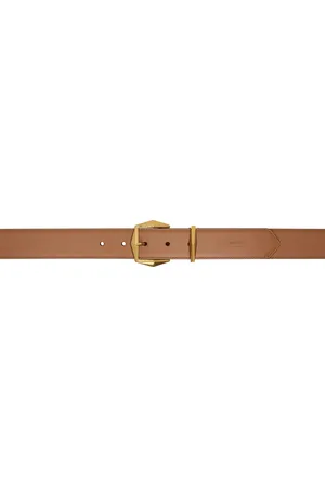 Jimmy Choo Tan Diamond Buckle Belt