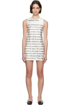 J.W.Anderson Off-White Text Print Shift Minidress