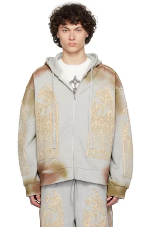 Who Decides War Gray Signature Mechanic Zip Up Hoodie