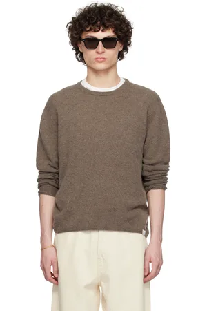 Merz b. Schwanen Taupe SKCN02 Knitted Longsleeve Sweater