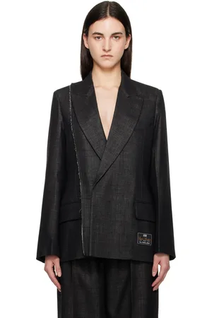 Victoria Beckham Black Seam Detail Blazer