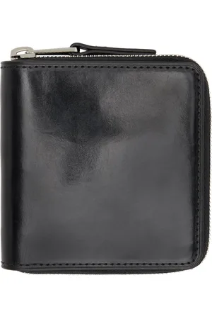 LEMAIRE Black Patina Zip Compact Bi Fold Wallet