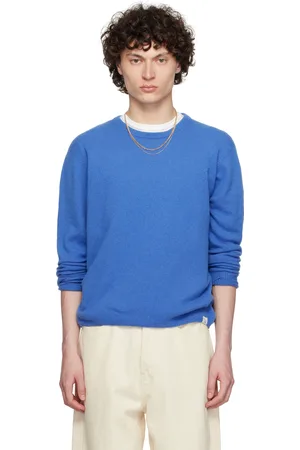 Merz b. Schwanen Blue SKCN02 Knitted Longsleeve Sweater