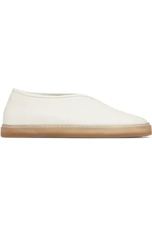 LEMAIRE White Linoleum Piped Loafers
