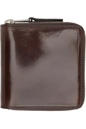 LEMAIRE Burgundy Patina Zip Compact Bi Fold Wallet