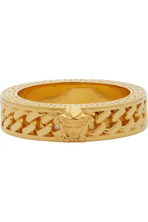 VERSACE Gold Chain Band Ring