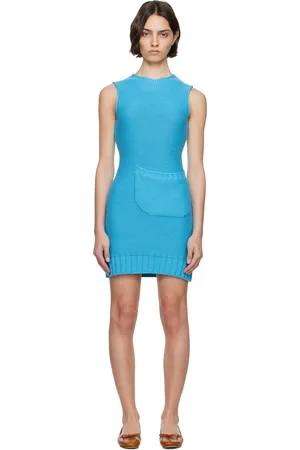 J.W.Anderson Blue Knitted Shift Minidress