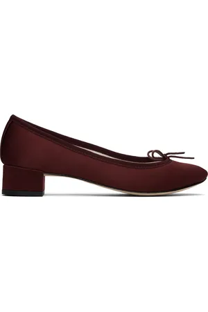 Repetto SSENSE Exclusive Burgundy Camille Heels