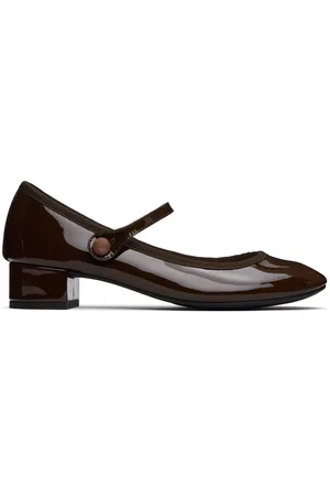 Repetto Brown Rose Mary Jane Heels