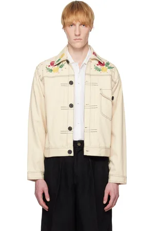 HARAGO Beige Beadwork Cropped Jacket