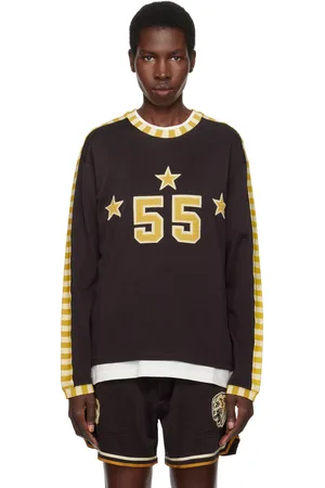 BODE Brown Medalist Appliqué Long Sleeve T-shirt