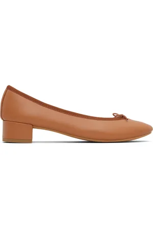 Repetto Tan Camille Rubber Sole Heels