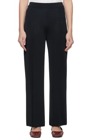 High Navy Slinky Kick Trousers