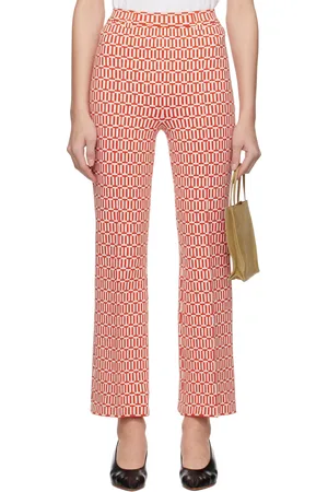 High Orange & White Charlie Trousers