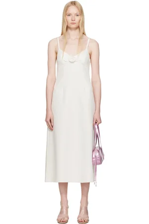 SANDY LIANG Off-White Pilton Midi Dress