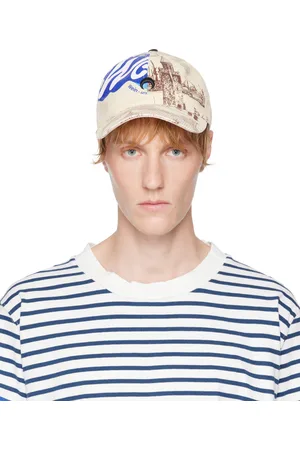 Marine Serre Beige Regenerated Tote Bags Baseball Cap