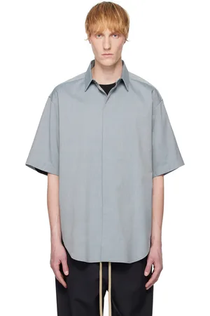 FEAR OF GOD Blue Short Sleeve Oxford Shirt