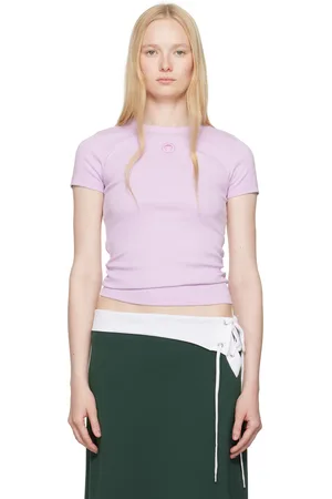 Marine Serre Purple Moon Logo Jersey Baby Fit T-shirt