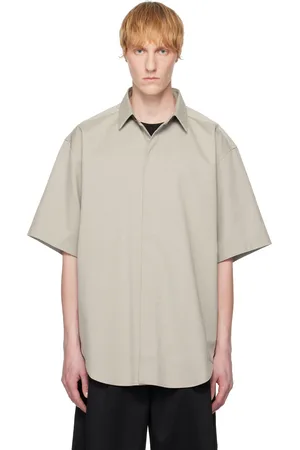 FEAR OF GOD Gray Short Sleeve Oxford Shirt