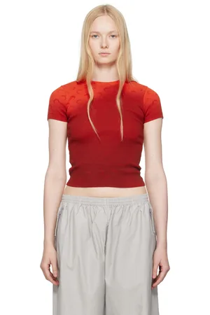 Marine Serre Red Moon Faded Jersey Baby Fit T-shirt