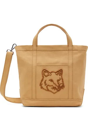 Maison Kitsuné Tan Fox Head Small Tote