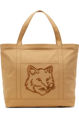 Maison Kitsuné Tan Fox Head Large Tote