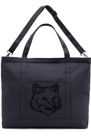 Maison Kitsuné Navy Fox Head XL Tote