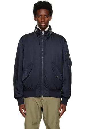 Moncler Navy & Off-White Timur Bomber Jacket & Down Vest Set