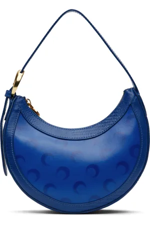 Marine Serre Navy Moon Airbrushed Leather Eclips Mini Bag