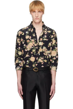 Tom Ford Black Crepe De Chine Fluid Fit Shirt