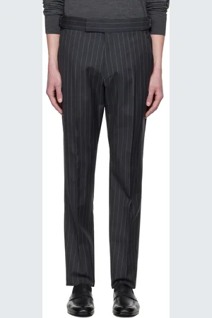 Tom Ford Gray Sharp Stripe Dyllan Trousers