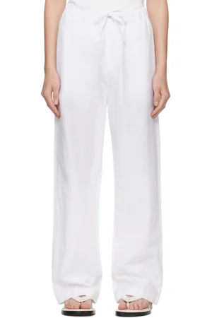 CDLP White Drawstring Trousers