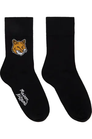 Maison Kitsuné Black Fox Head Socks