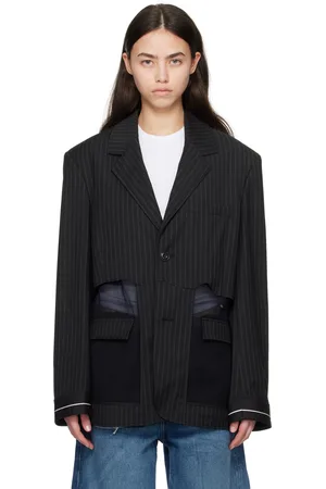 Andersson Bell Inside Out Stripe Sheer Blazer
