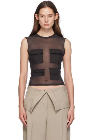 Acne Studios Black Cargo Pocket Tank Top
