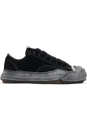 Maison Mihara Yasuhiro Black Hank OG Sole Suede Low-Top Sneakers