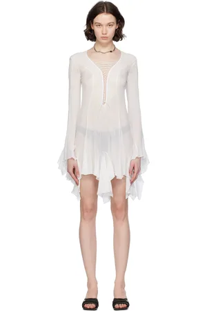 MISBHV White Lace-Up Minidress