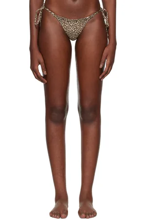 Frankies Bikinis Brown & Black Divine Skimpy Bikini Bottoms
