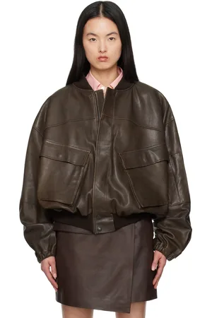 Auralee Flight Lamb Leather Jacket