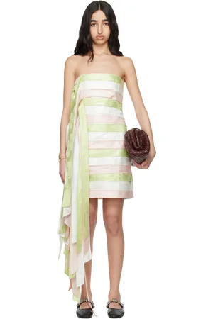 SUPER YAYA Multicolor Ribbon Minidress
