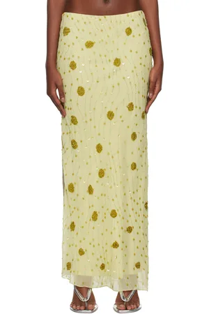 Mirror Palais Beaded Maxi Skirt