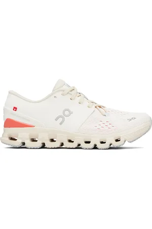 On Running Off-White & Orange Cloud X 4 Sneakers