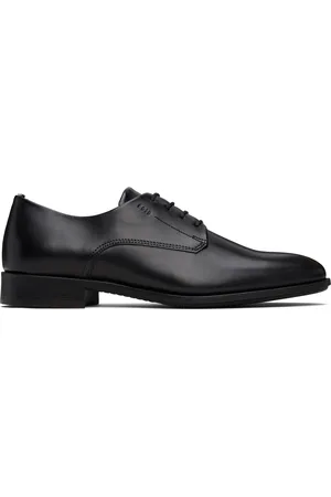 HUGO BOSS Black Leather Signature Trims Derbys