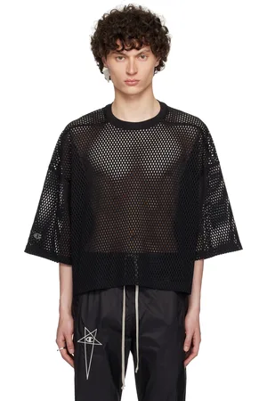 Rick Owens Black Champion Edition Tommy Cropped T-shirt