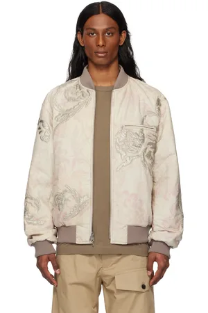DRIES VAN NOTEN Off-White & Pink Floral Reversible Bomber Jacket
