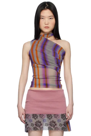 Paula Canovas Del Vas Multicolor Sleeveless Mesh Top